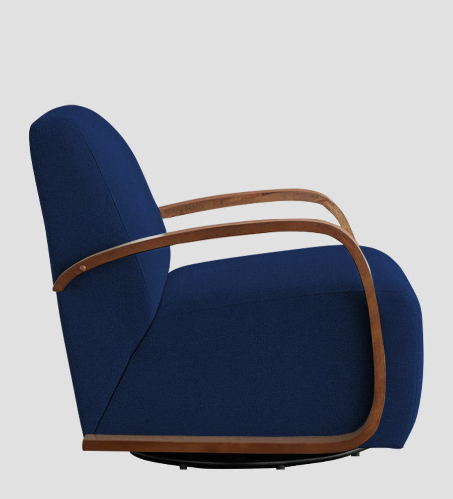 Balma Fabric Swivel Chair In Royal Blue Colour - Febonic Living