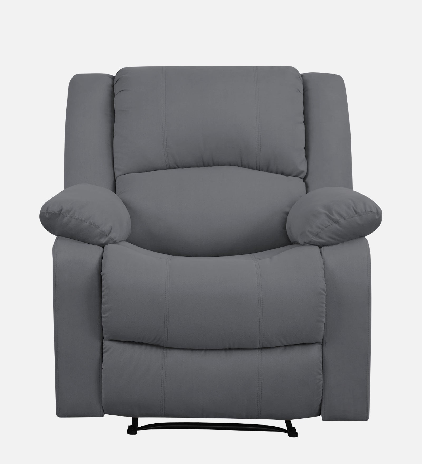 Henry Velvet Manual 1 Seater Recliner In Pubble grey Colour