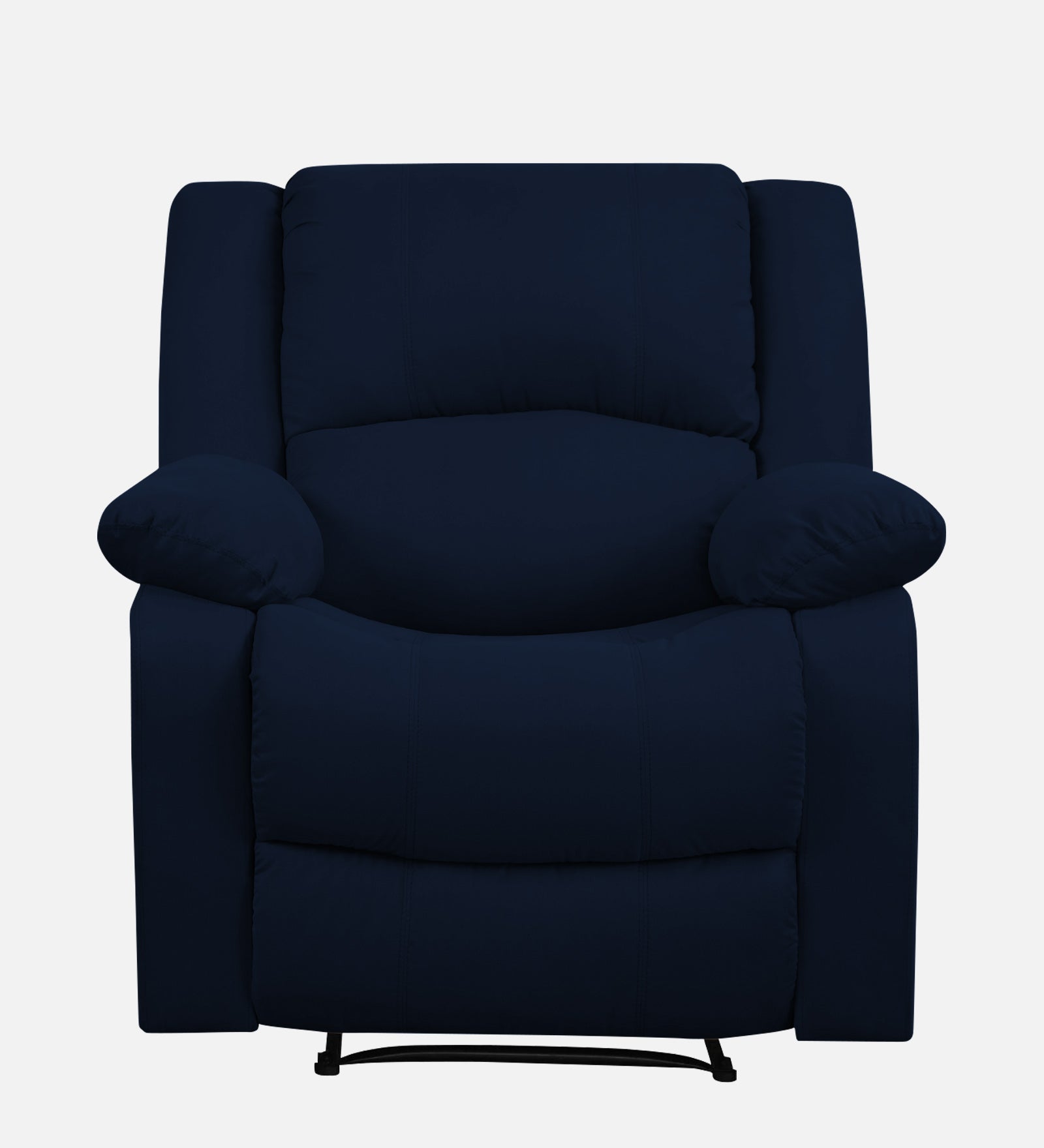 Henry Velvet Manual 1 Seater Recliner In Dark Blue Colour