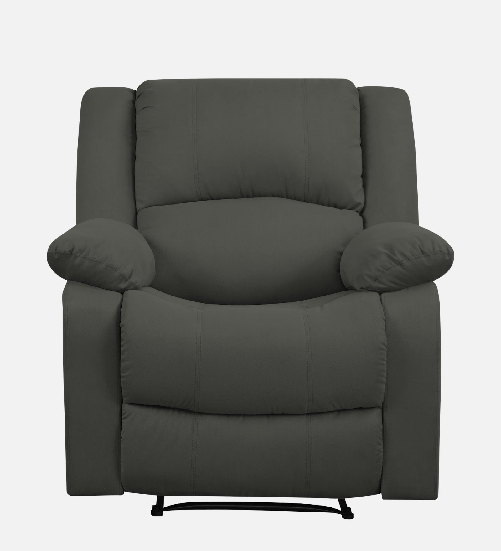 Henry Velvet Manual 1 Seater Recliner In Hory Grey Colour