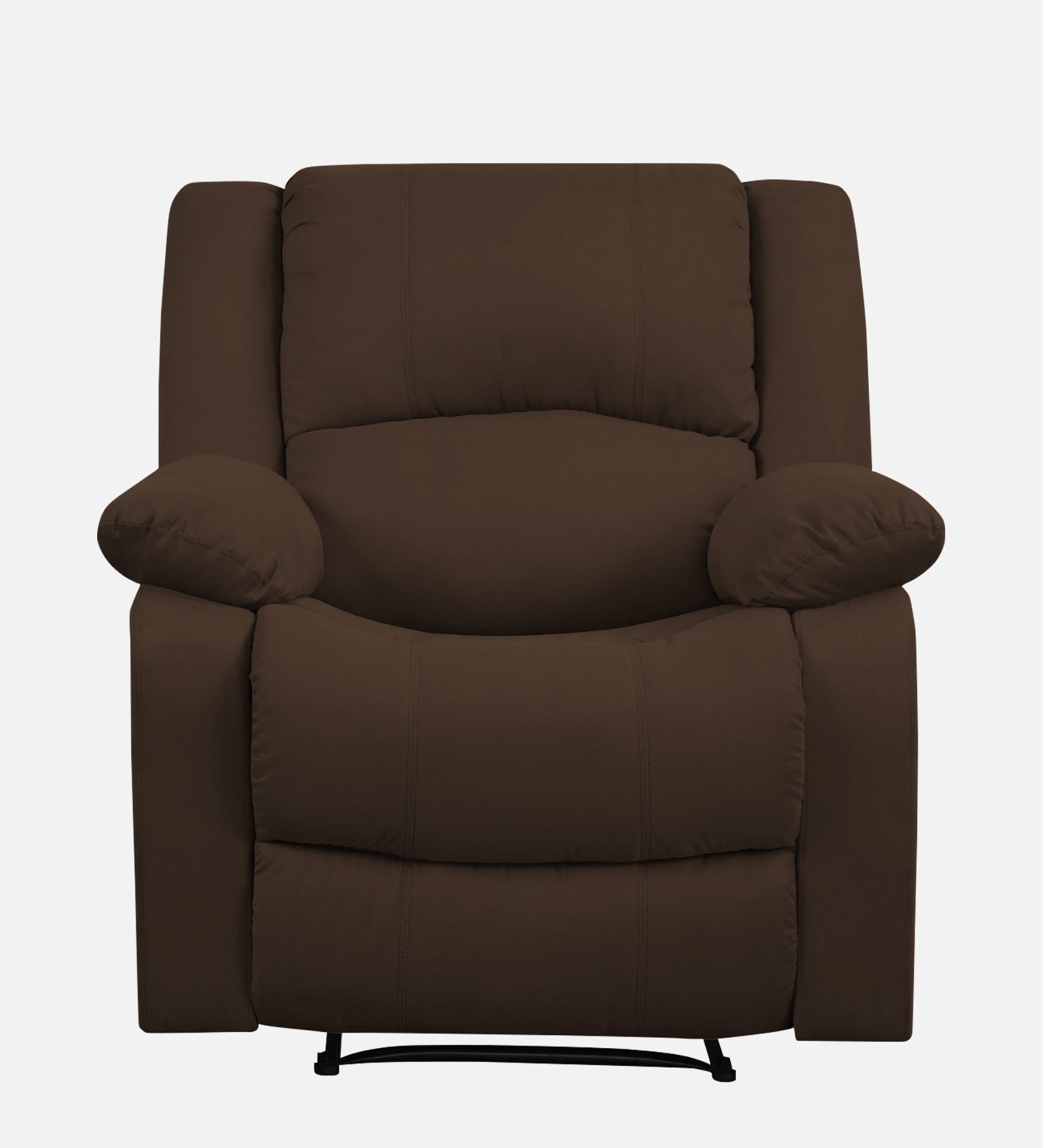 Henry Velvet Manual 1 Seater Recliner In Cholocate Brown Colour