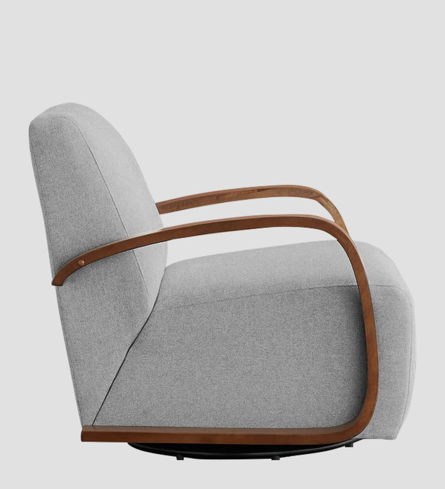 Balma Fabric Swivel Chair In Lit Grey Colour - Febonic Living