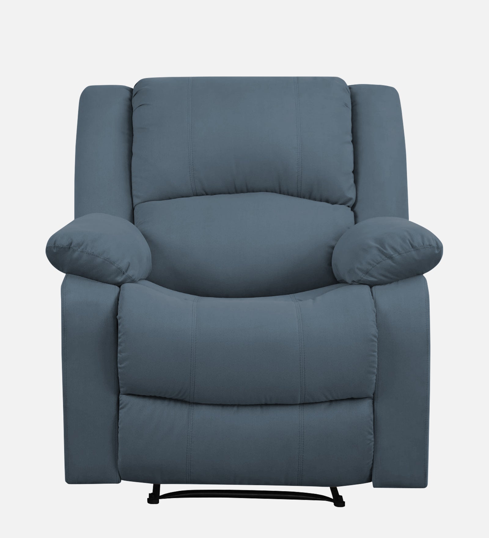 Henry Velvet Manual 1 Seater Recliner In Oxford Blue Colour