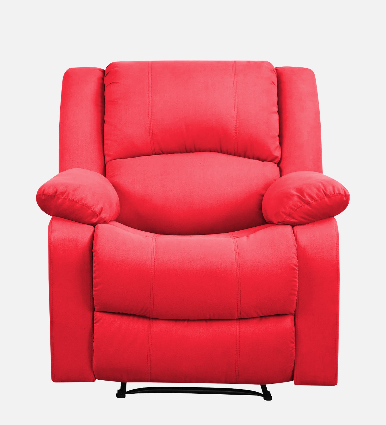 Henry Velvet Manual 1 Seater Recliner In Ox Blood Maroon Colour