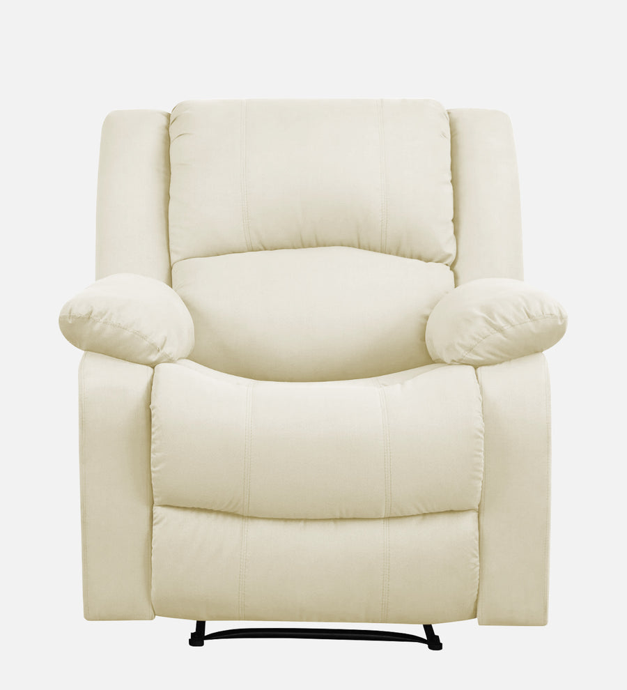 Lexi Fabric 1 Seater Motorized Recliner In Warm White Colour - Febonic Living