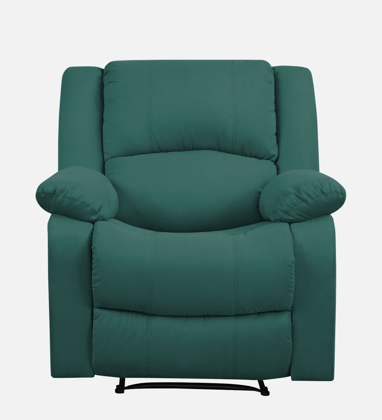 Henry Velvet Manual 1 Seater Recliner In Pine Green Colour