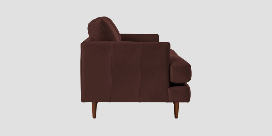 Sterio Leatherette 2 Seater Sofa In Wine Brown Colour - Febonic Living