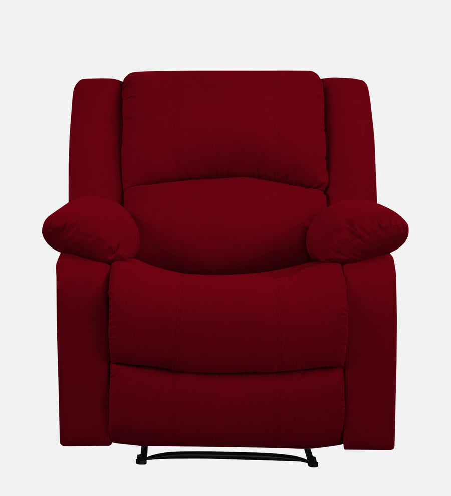 Lexi Fabric 1 Seater Motorized Recliner In Cherry Red Colour - Febonic Living