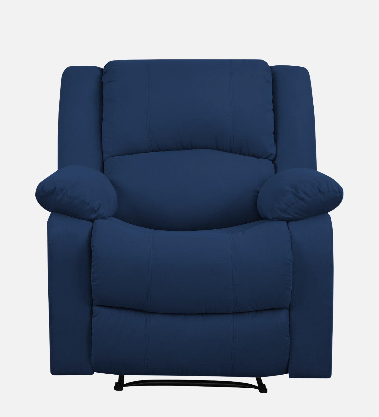 Henry Velvet Manual 1 Seater Recliner In Imperial Blue Colour