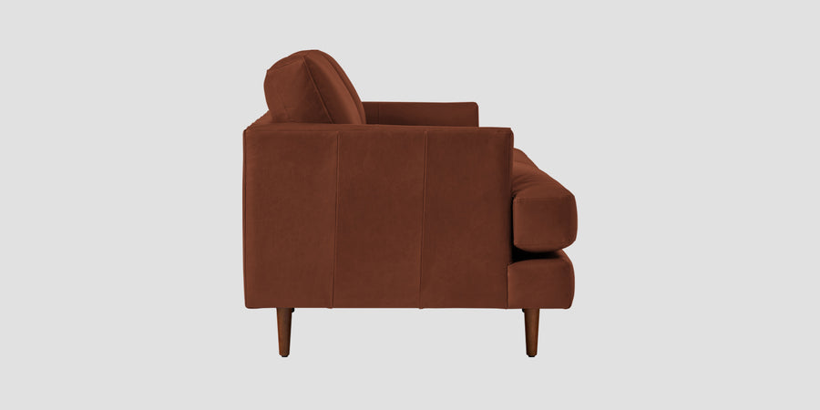 Sterio Leatherette 2 Seater Sofa In Sandle Brown Colour - Febonic Living