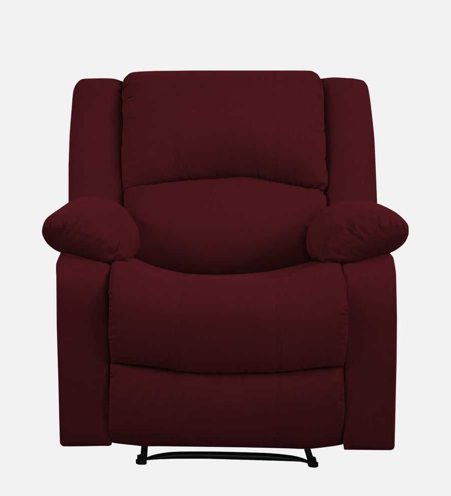 Lexi Fabric 1 Seater Motorized Recliner In Dark Maroon Colour - Febonic Living