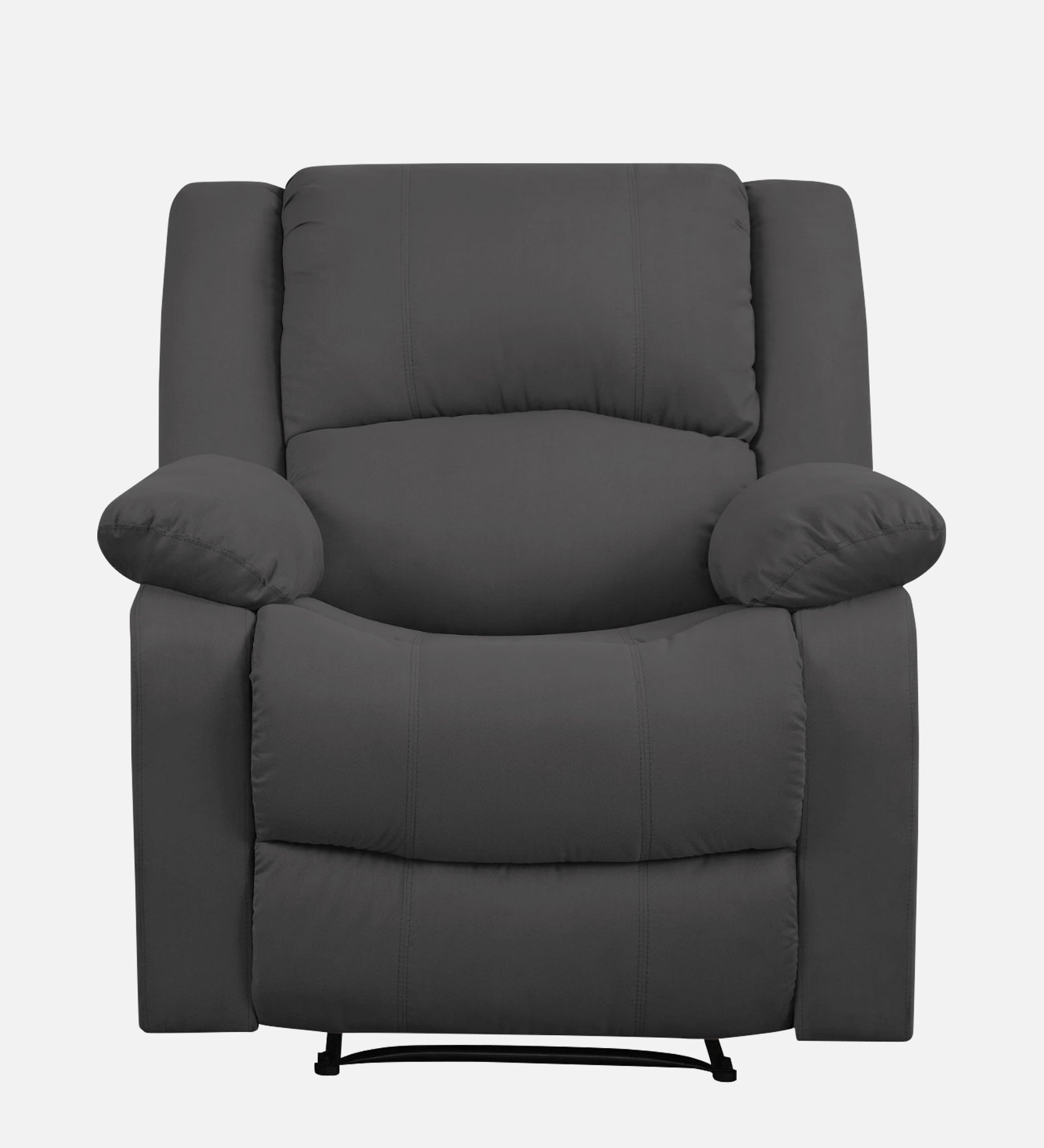 Henry Velvet Manual 1 Seater Recliner In Davy Grey Colour