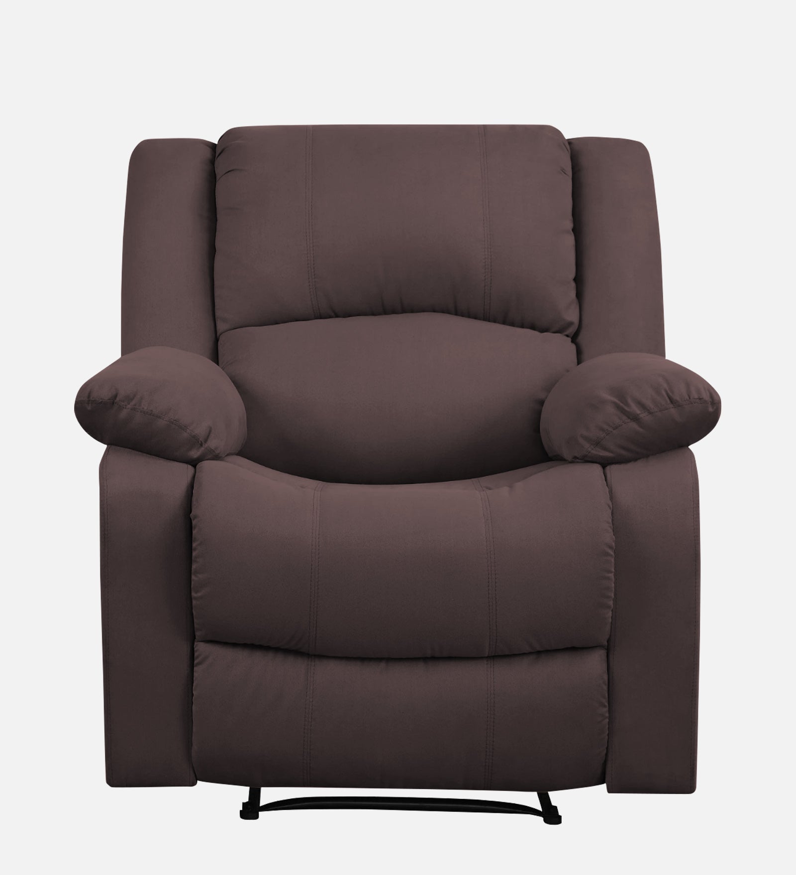 Henry Velvet Manual 1 Seater Recliner In Mocha Brown Colour