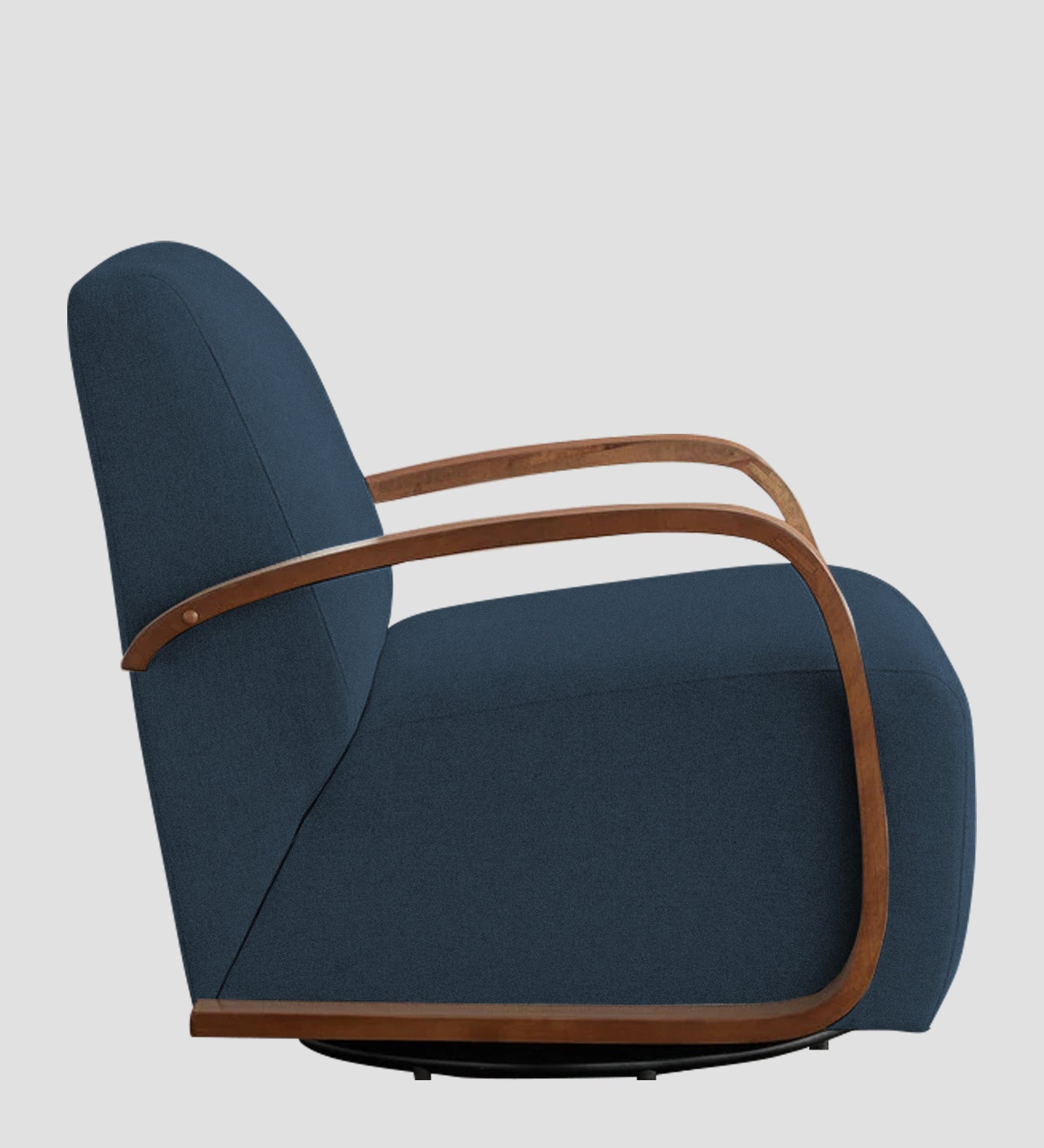 Balma Fabric Swivel Chair in Light Blue Colour