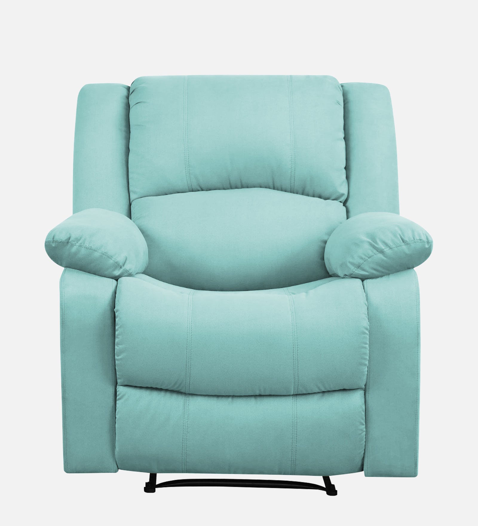 Henry Velvet Manual 1 Seater Recliner In Barmunda Aqua Colour