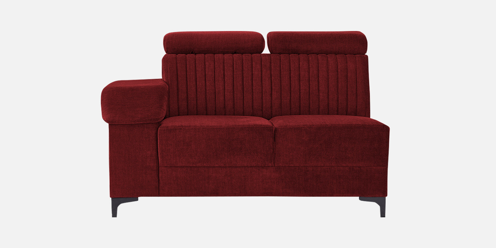 Draco Fabric Corner Sofa in Corel Red Colour