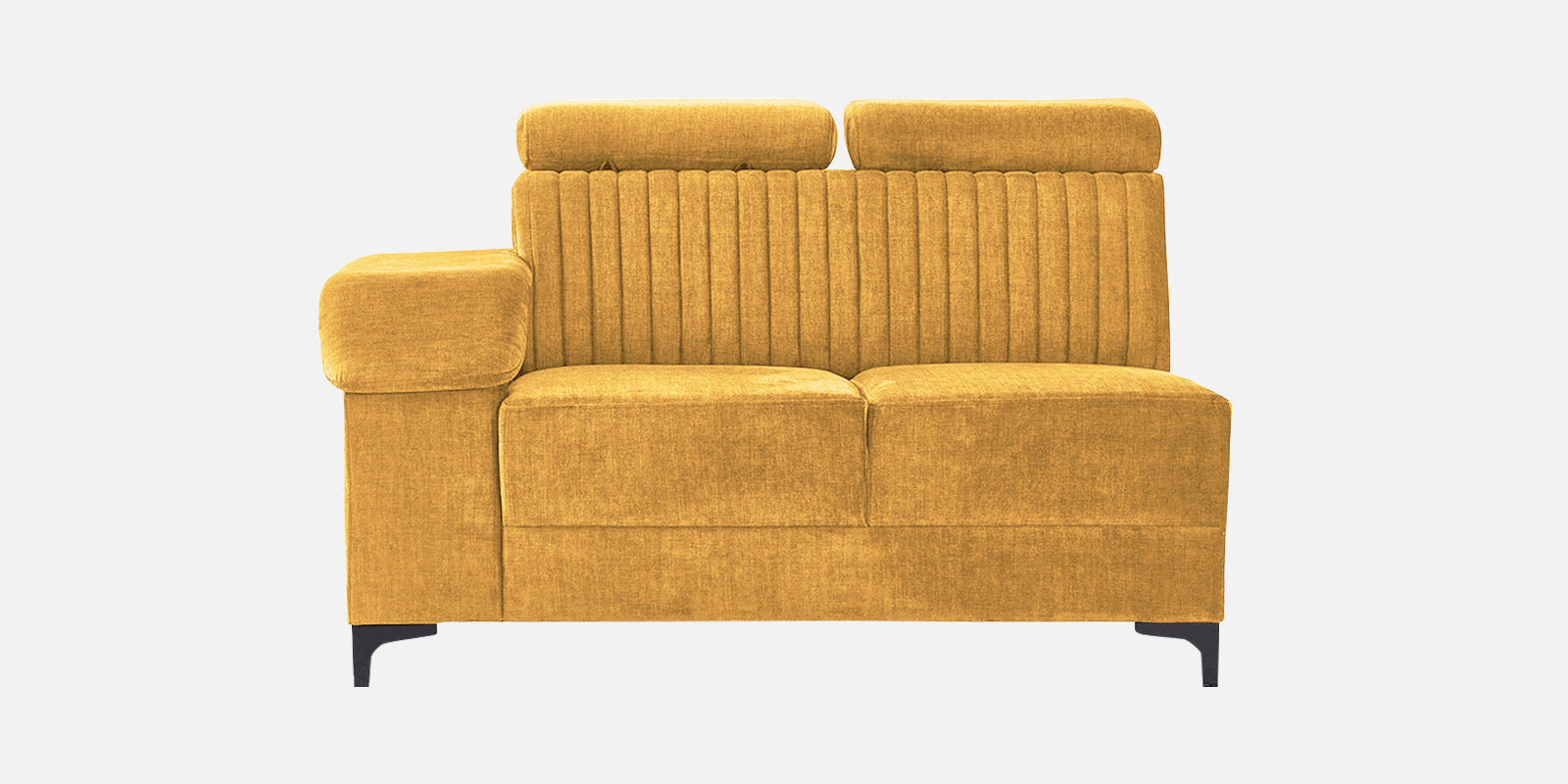 Draco Fabric Corner Sofa in Blush Yellow Colour