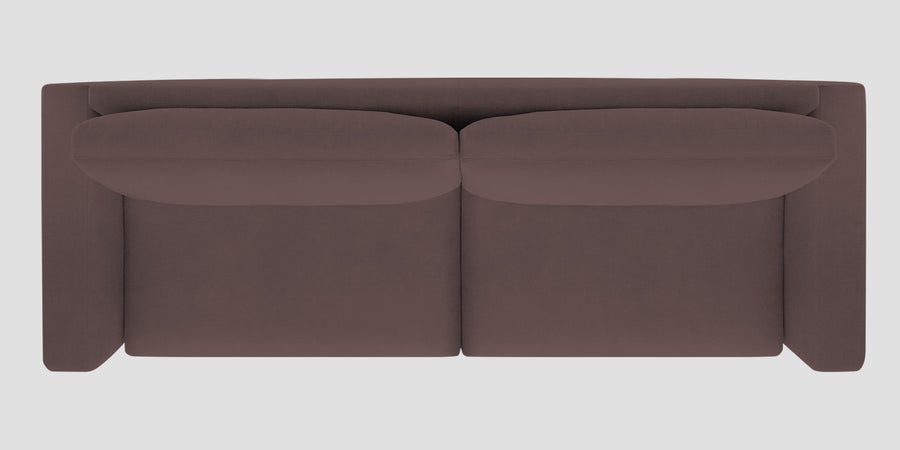 Esha Fabric 3 Seater Sofa In Night Brown Colour - Febonic Living