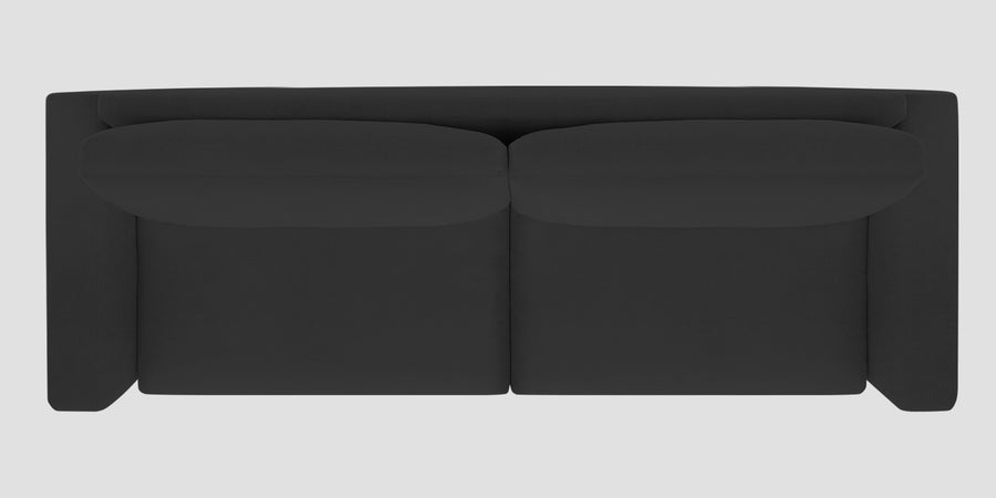 Esha Fabric 3 Seater Sofa In Bitter Black Colour - Febonic Living