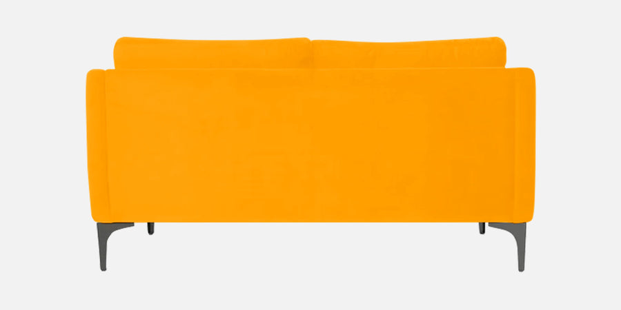Haru Velvet 2 Seater Sofa In Saffron Yellow Colour - Febonic Living