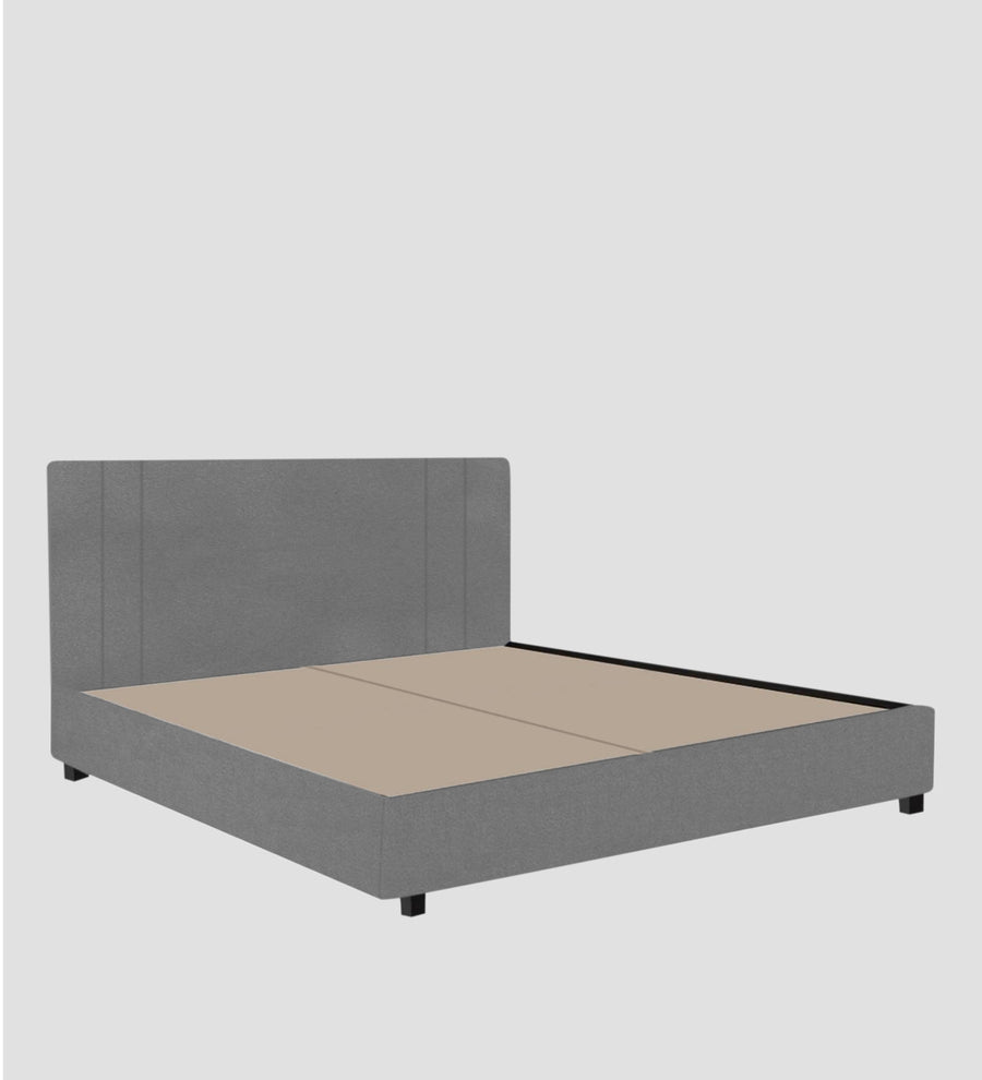 Asyra Velvet Upholstered King Size Bed In Light Grey Colour With Box Storage - Febonic Living