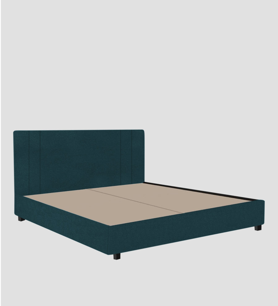 Asyra Velvet Upholstered King Size Bed In Arabian Green Colour With Box Storage - Febonic Living