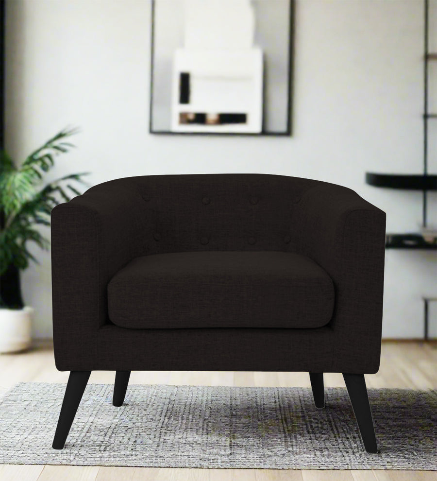 Casper  1 Seater Fabric Sofa - Cara Brown by Febonic Living