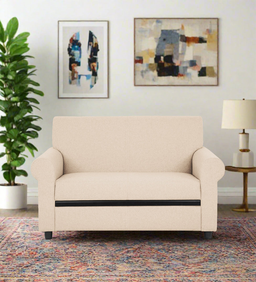 Ribby  2 Seater Fabric Sofa - Woom Beige by Febonic Living