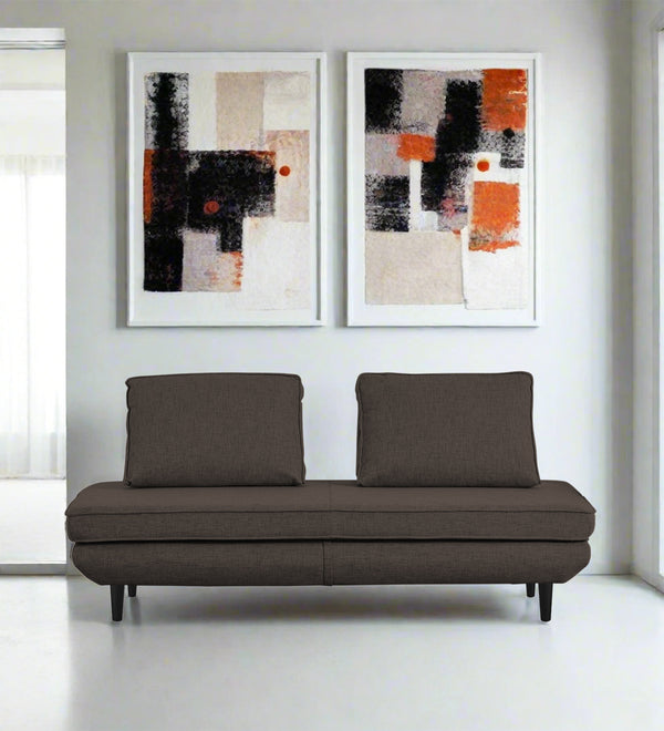 Hiver  Day Bed Fabric Sofa - Caspa Brown