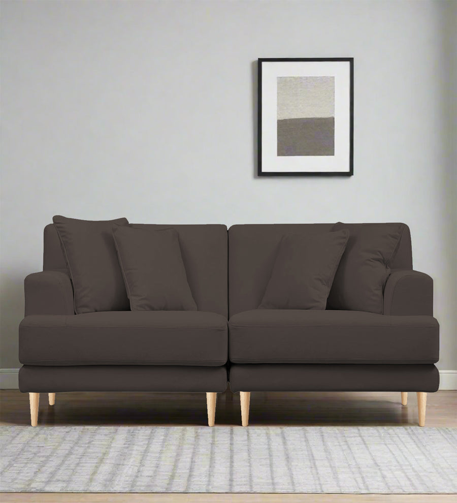 Woody  2 Seater Fabric Sofa - Lito Brown by Febonic Living