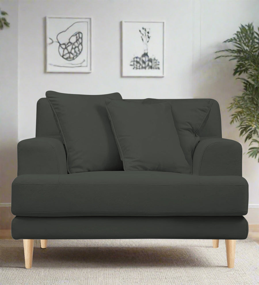 Woody  1 Seater Fabric Sofa - I-Land Green by Febonic Living