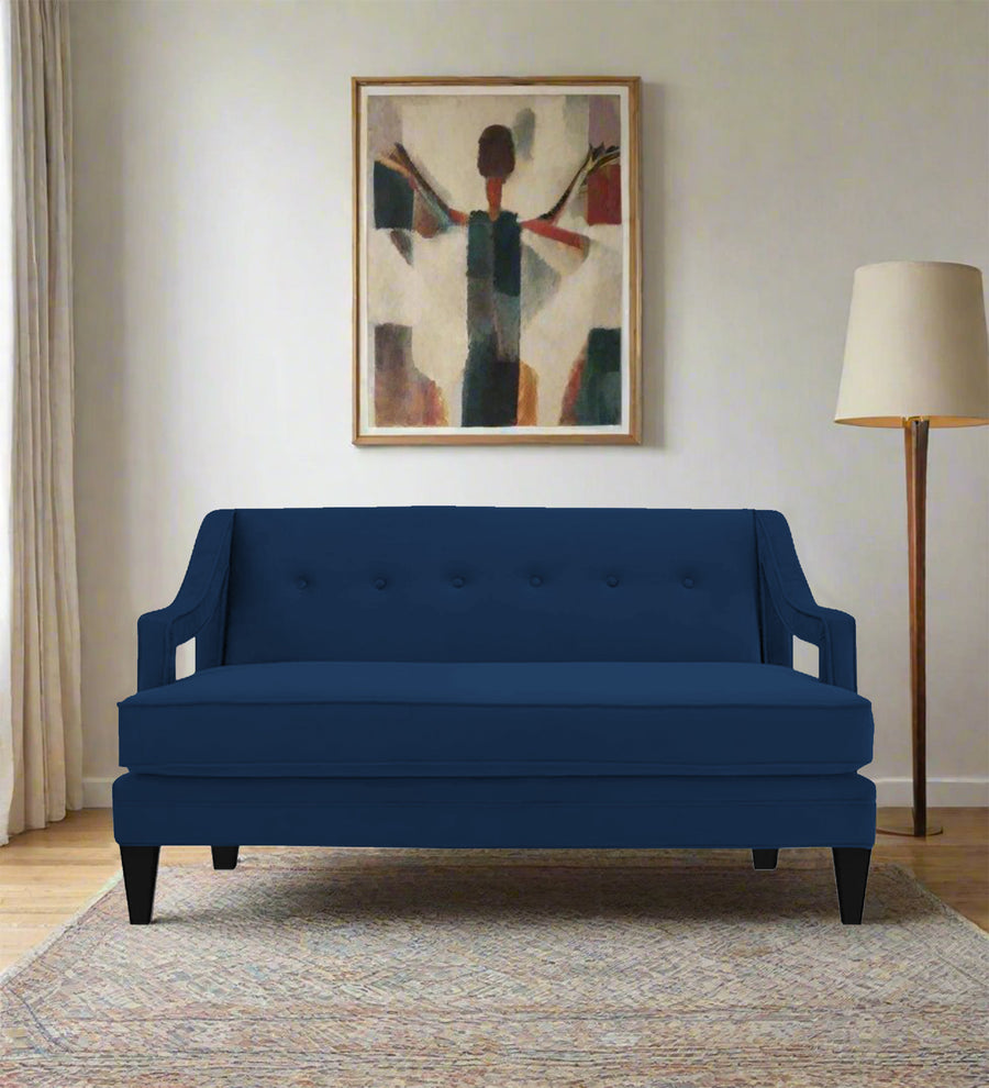 Daffy  2 Seater Velvet Sofa - Imperial Blue by Febonic Living