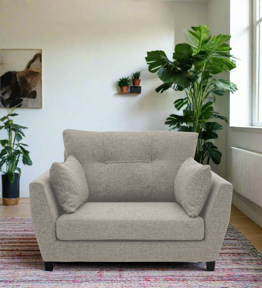 Mario  1 Seater Fabric Sofa - Ash Grey by Febonic Living