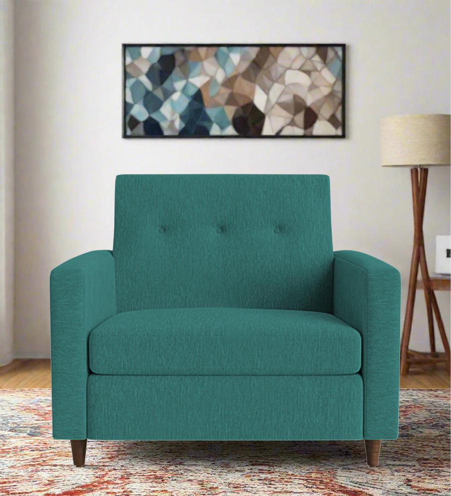 Timon  1 Seater Fabric Sofa - Sea Green by Febonic Living