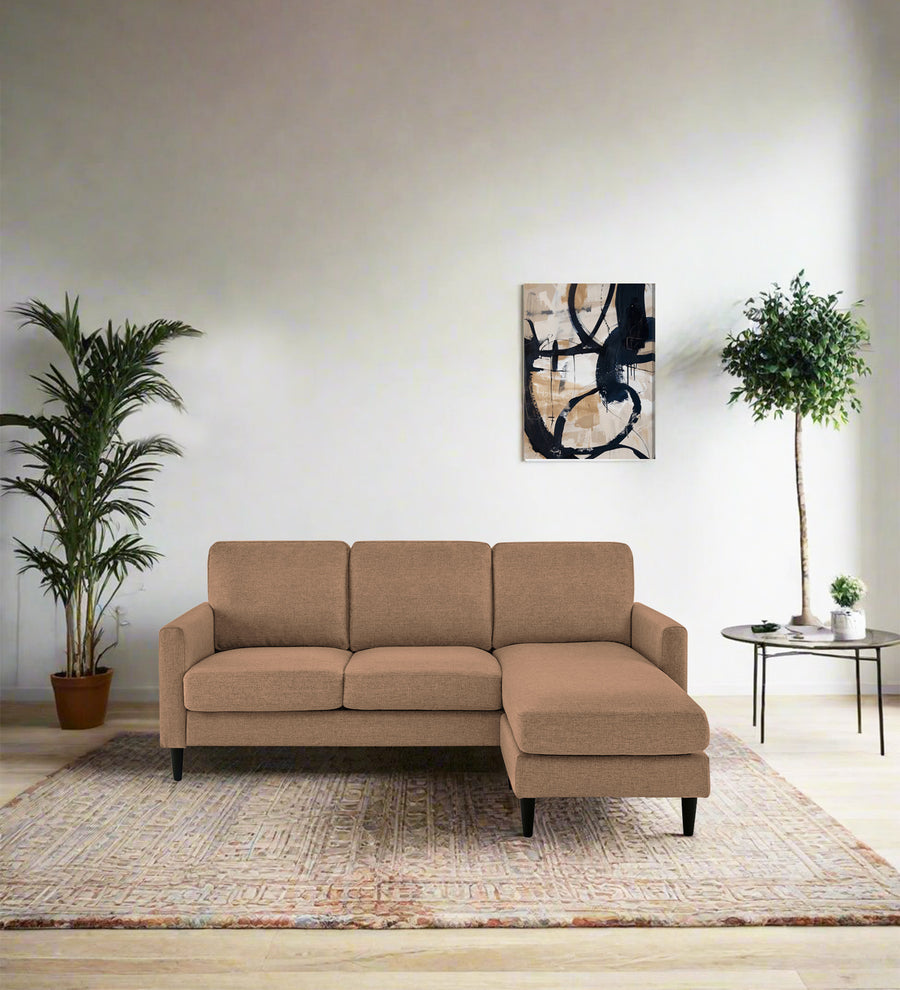 Romie  LHS  (2+Lounger) Fabric Sectional Sofa - Cosmic Beige by Febonic Living