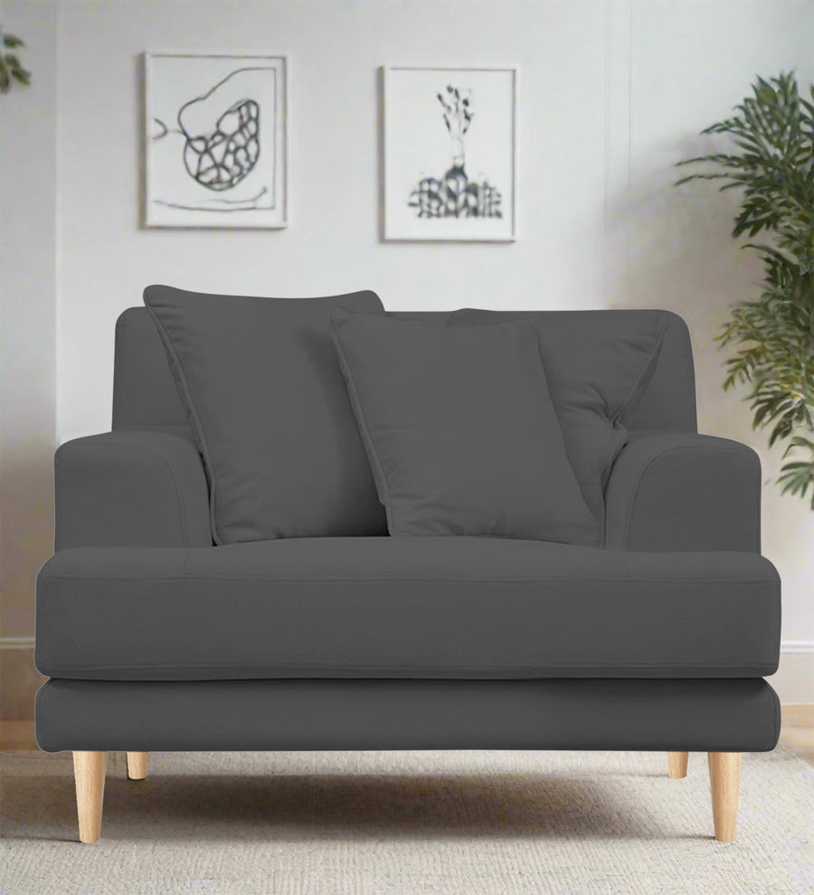 Woody  1 Seater Fabric Sofa - Pure Grey by Febonic Living