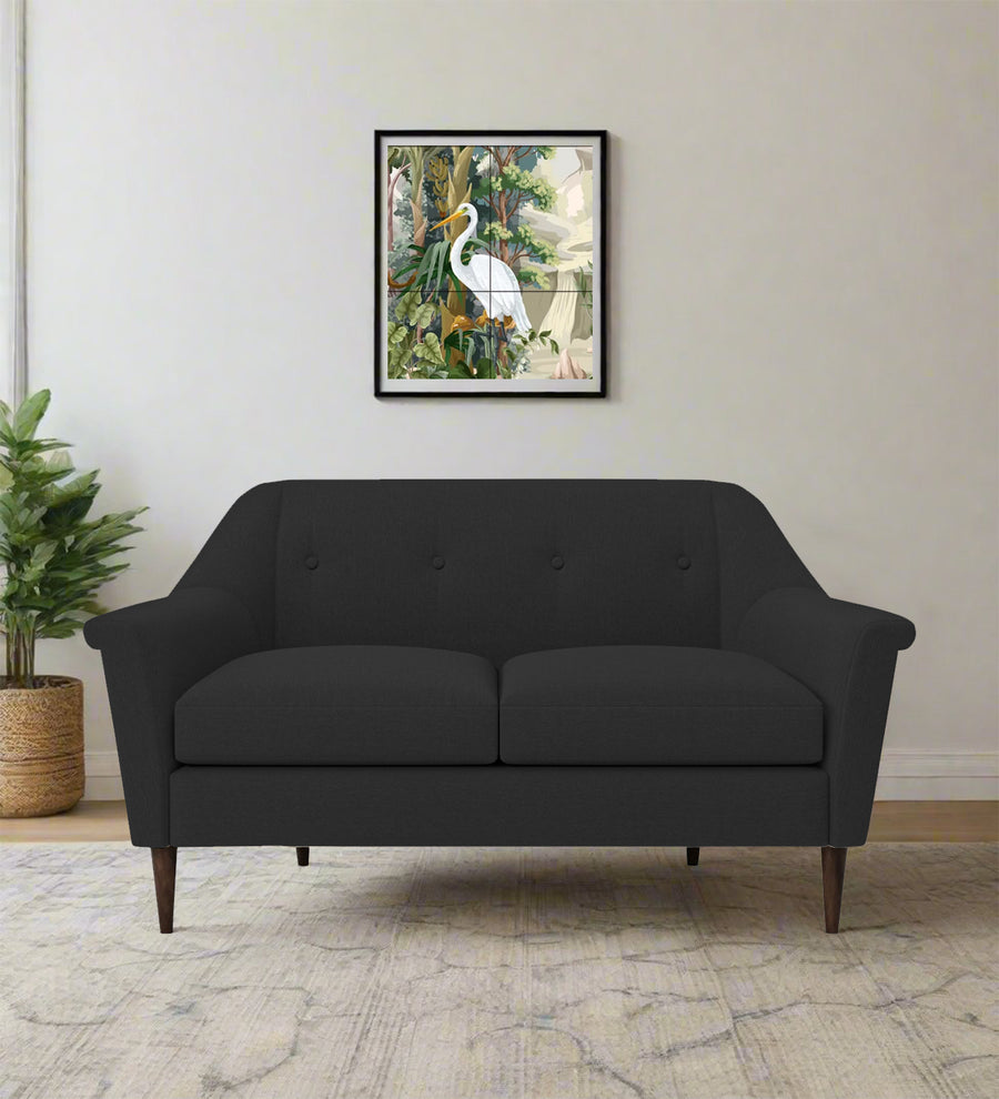 Homer  2 Seater Fabric Sofa - Bitter Black by Febonic Living