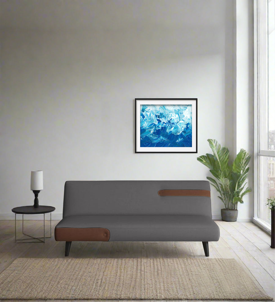 Vedan  3 Seater Convertible  Cum Bed Fabric Sofa - Sudo Grey by Febonic Living