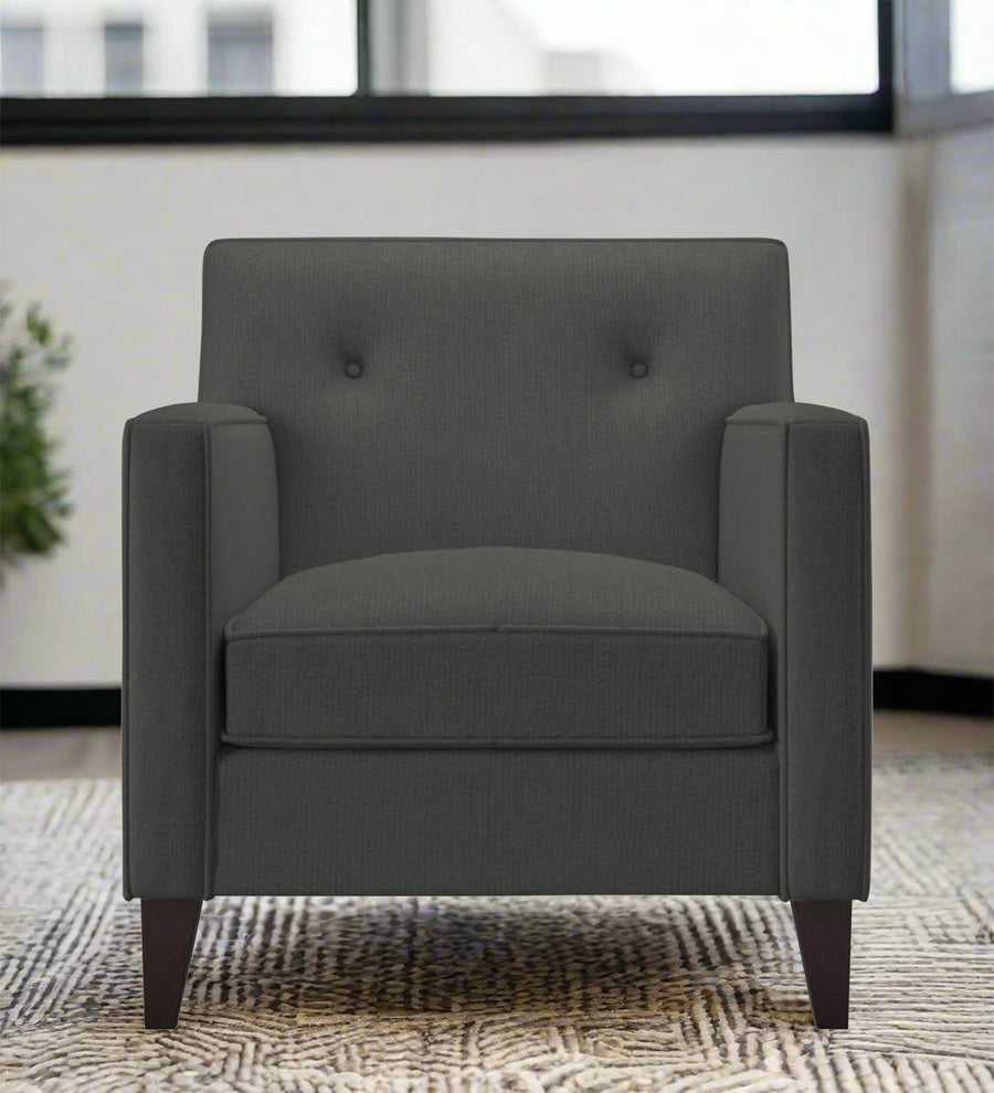 Miller  1 Seater Fabric Sofa - Charcoal Grey by Febonic Living