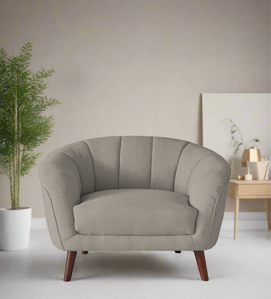 Benjamin  1 Seater Fabric Sofa - Ash Grey by Febonic Living