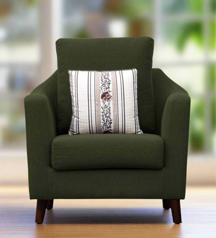 Kevin  1 Seater Fabric Sofa - Olive Green by Febonic Living