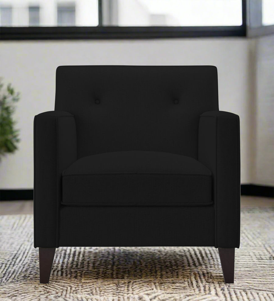 Miller  1 Seater Fabric Sofa - Zed Black by Febonic Living