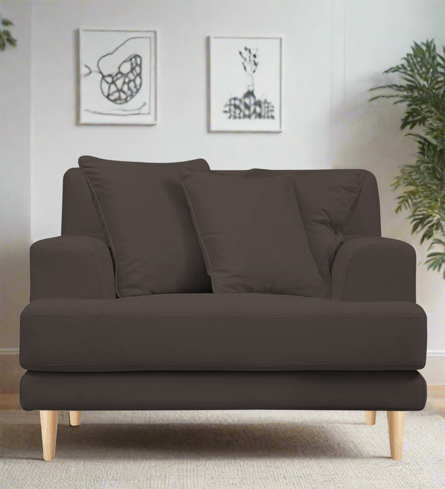 Woody  1 Seater Fabric Sofa - Lito Brown by Febonic Living