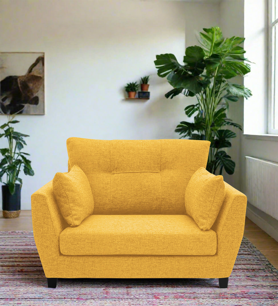 Mario  1 Seater Fabric Sofa - Bold Yellow by Febonic Living