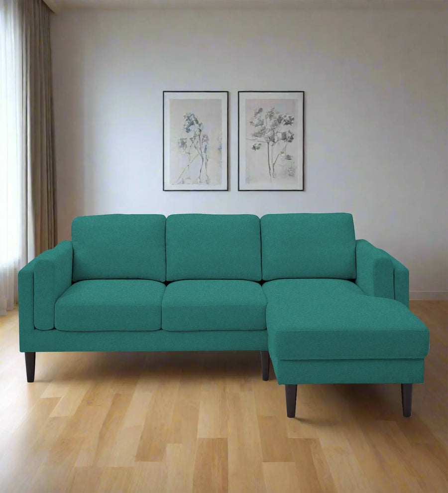 Creata  LHS  (2+Lounger) Fabric Sectional Sofa - Sea Green by Febonic Living