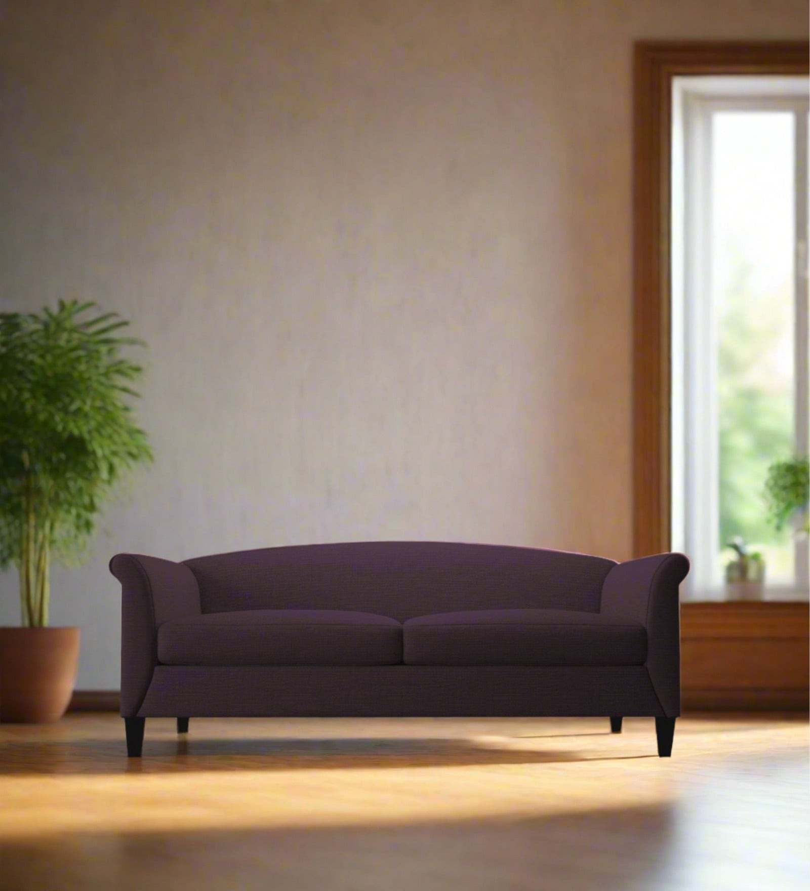 Kimber Fabric 3 Seater Sofa in Greek Purple Colour