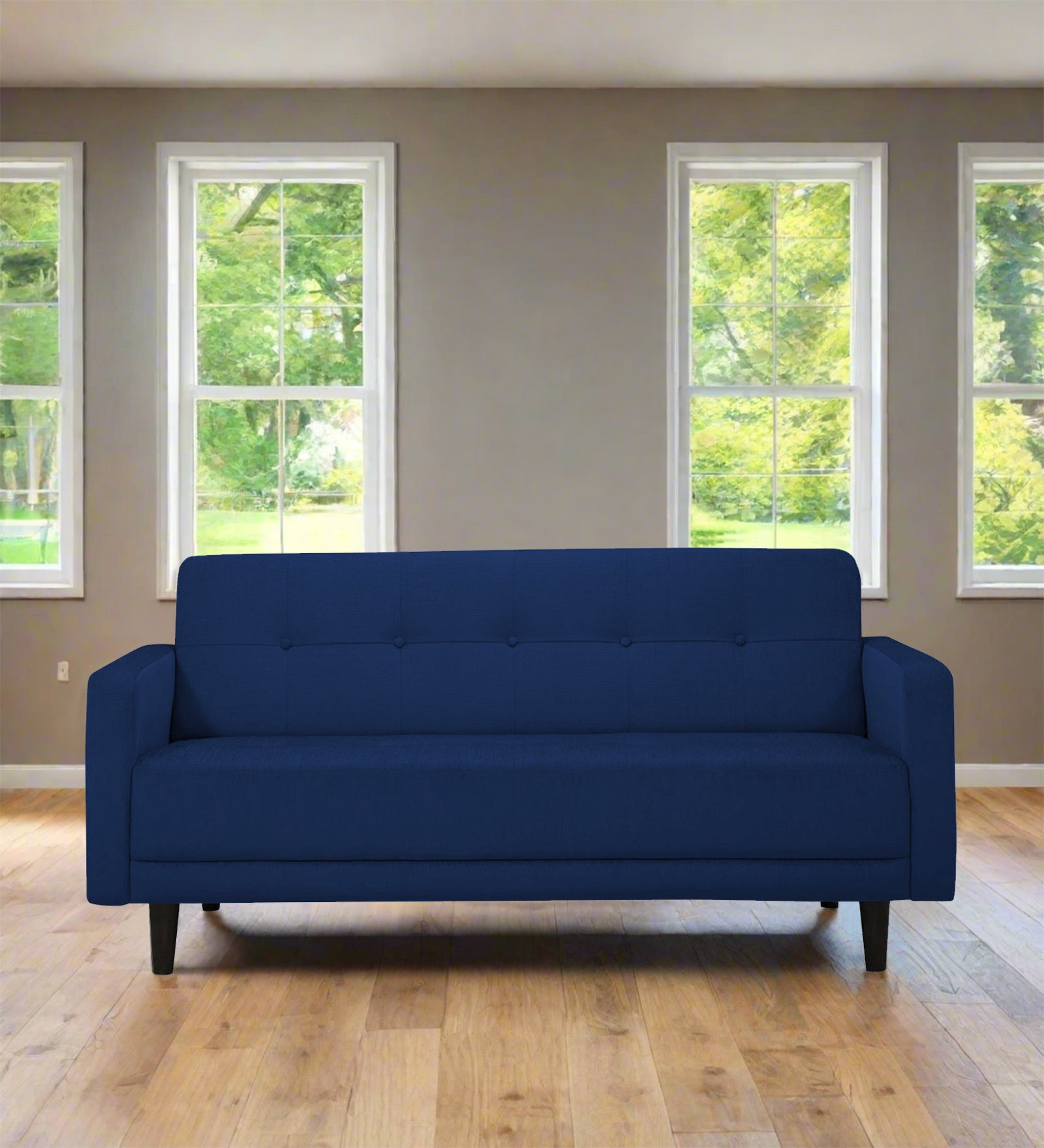 Noha Fabric 2 Seater Sofa in Royal Blue Colour