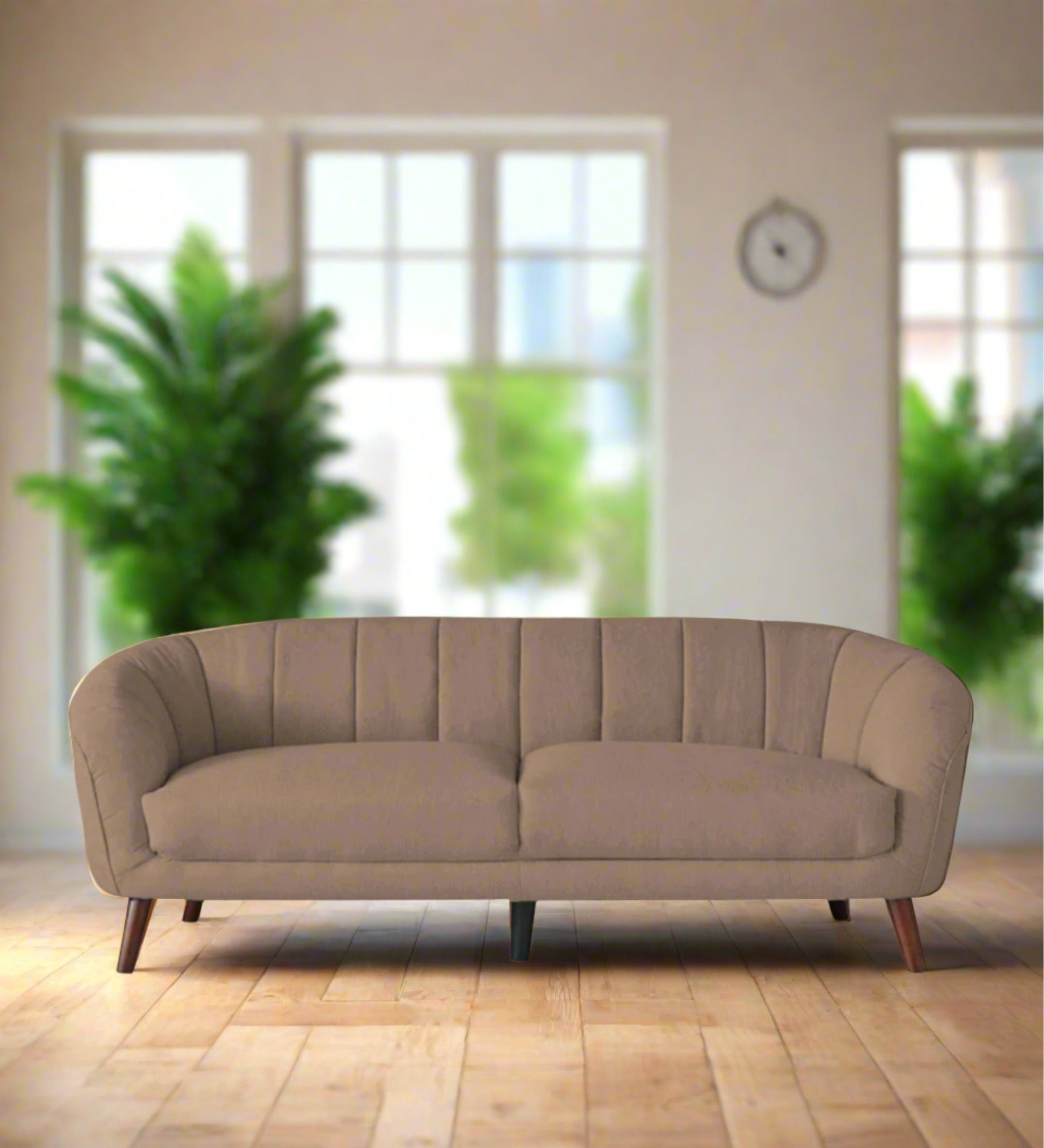 Benjamin Fabric 3 Seater Sofa in Cookie Beige Colour