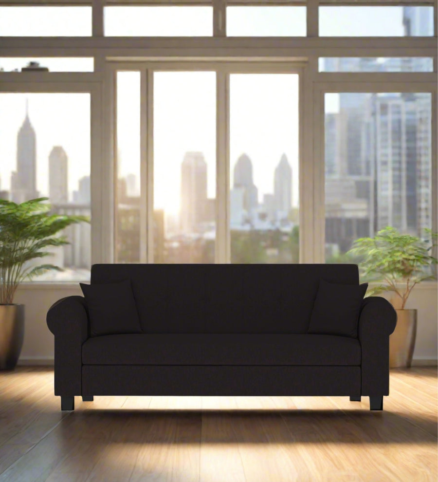 Derado 3 Seater Fabric Sofa - Cara Brown by Febonic Living