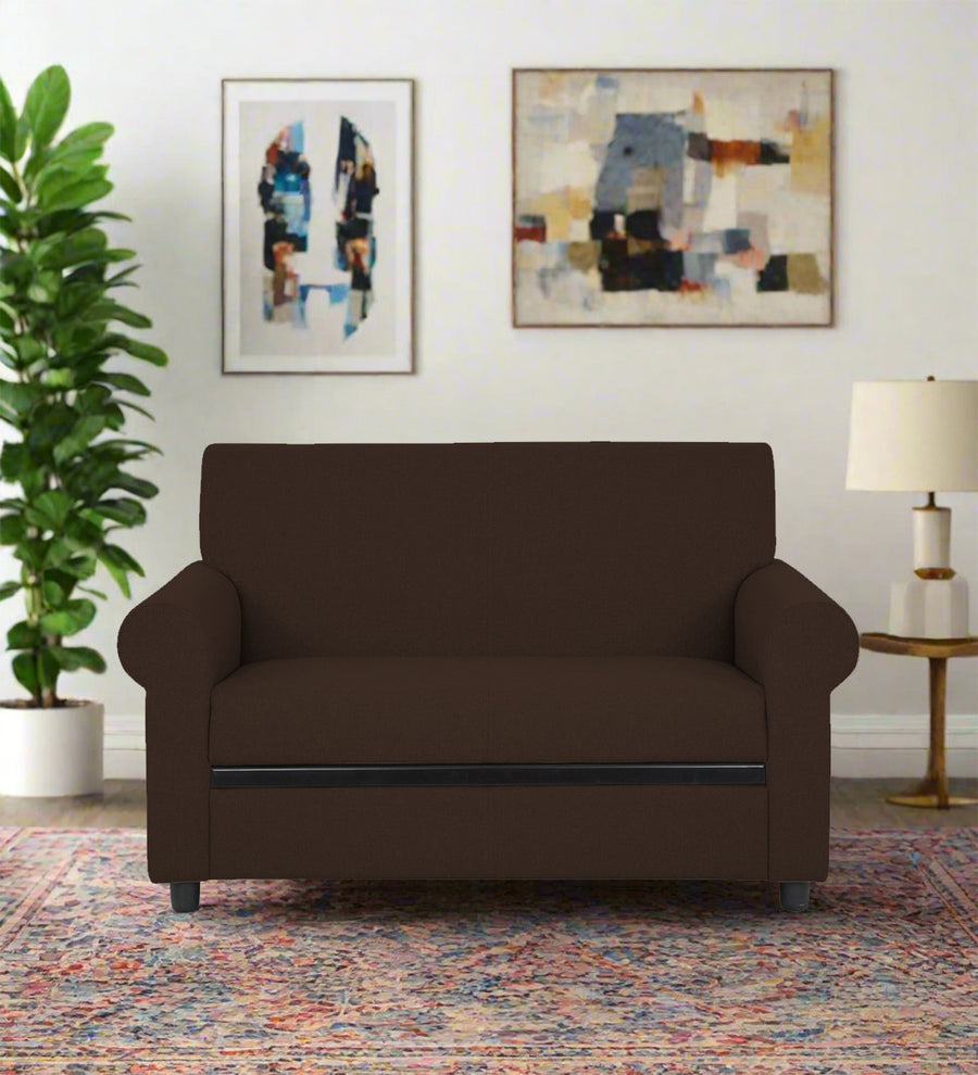 Ribby  2 Seater Fabric Sofa - Cidar Brown by Febonic Living